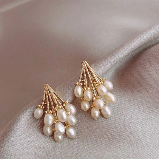 Baroque Pearl Tassel Earrings