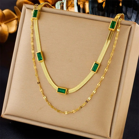 Double Layer Snake Chain Necklace
