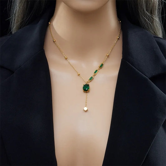 Tassel Emerald Necklace