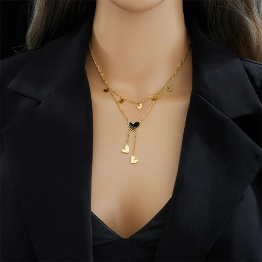 Heart Shape Tassel Necklace