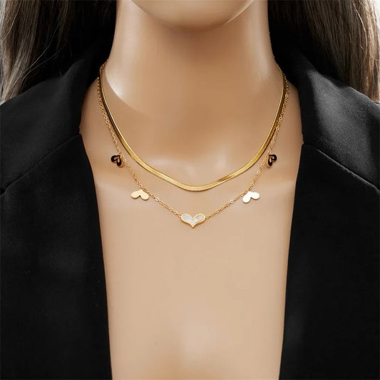 Five Heart Necklace