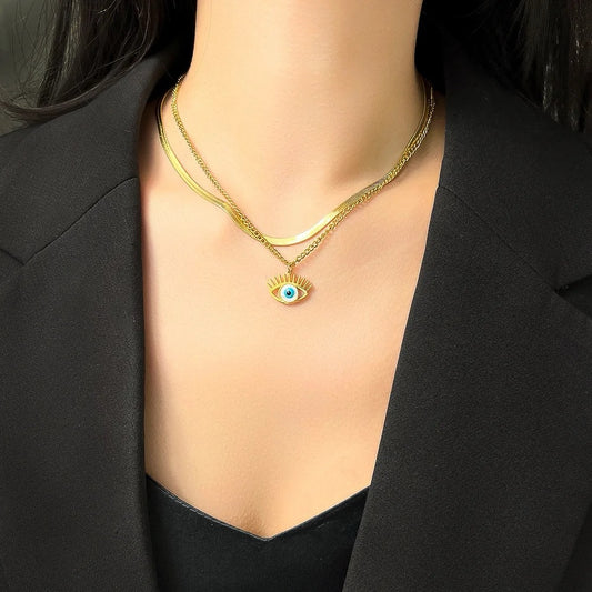 Sterling Evil Eye Necklace