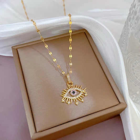 Turkish Evil Eye Pendant Necklace